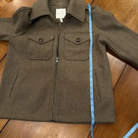 Avec‎ Les Filles Felted Zip Shacket Coat Oatmeal Brown Small Fall Anthropologie - Picture 13 of 16